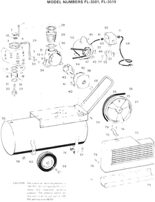 Air-Compressor Parts Diagram and Parts List for FL3501  Campbell Hausfeld Compressor